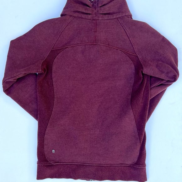 Lululemon High Collar Cozy Cuddle Up Jacket Heathered Bordeaux Drama 6 - Picture 5 of 8